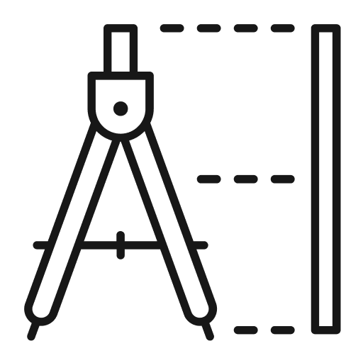 Icono de compás arquitectónico